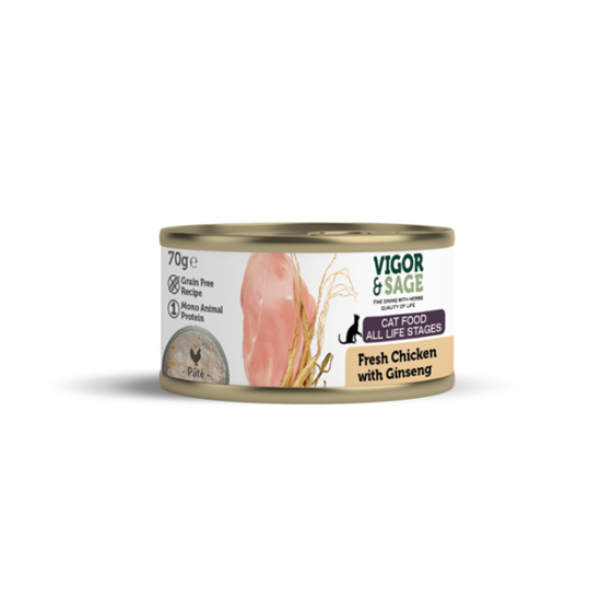 Εικόνα της Vigor & Sage Fresh Chicken & Ginseng 70gr