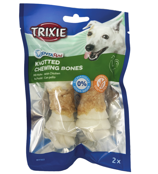 Εικόνα της Trixie Denta Fun Knotted Chicken Bone 11cm/70gr (2τμχ)