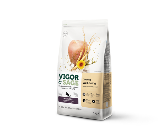 Εικόνα της Vigor & Sage Ginseng Well-Being Adult Cat 2kg