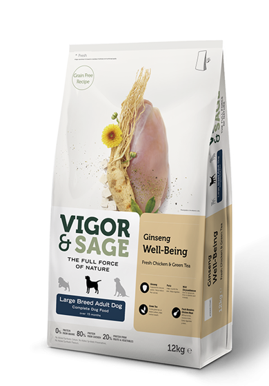 Εικόνα της Vigor & Sage Ginseng Well-Being Large Breed Adult Dog 12kg