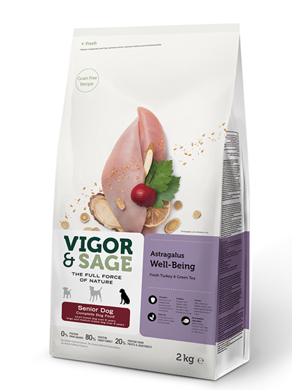 Εικόνα της Vigor & Sage Astragalus Well-Being Senior Dog Complete 2kg