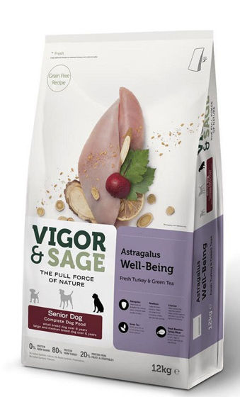 Εικόνα της Vigor & Sage Astragalus Well-Being Senior Dog Complete 12kg