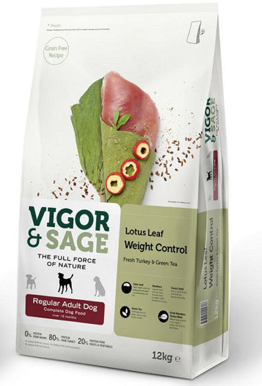 Εικόνα της Vigor & Sage Lotus Leaf Weight Control Regular Adult Dog 12kg