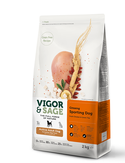 Εικόνα της Vigor & Sage Ginseng Sporting Active Adult Complete Dog 2kg