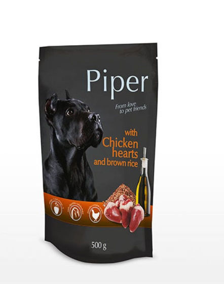 Εικόνα της Piper Adult Καρδιά Κοτόπουλου & Καστανό Ρύζι 500gr