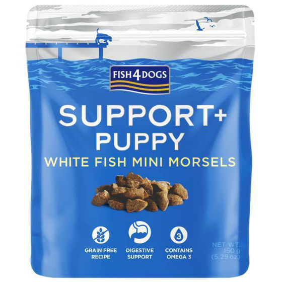 Εικόνα της Fish4Dogs Λιχουδιές Puppy White Fish Morsels 150gr