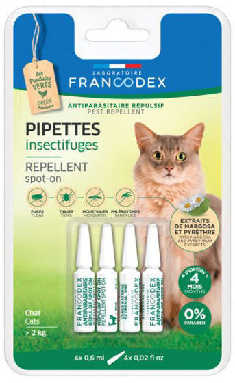 Εικόνα της Francodex Αμπούλες Αντιπαρασίτωσης Για Γάτες 4τμχ
