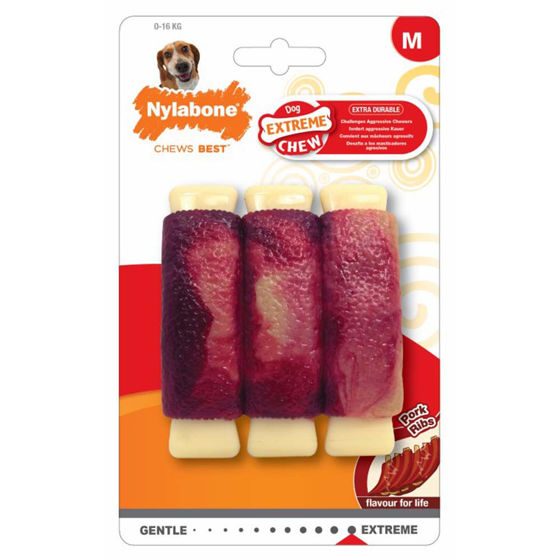 Εικόνα της Nylabone Pork Ribs Flavor Extreme Chew Medium