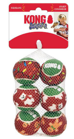 Εικόνα της Kong Holiday SqueakAir Balls Medium (6τμχ)