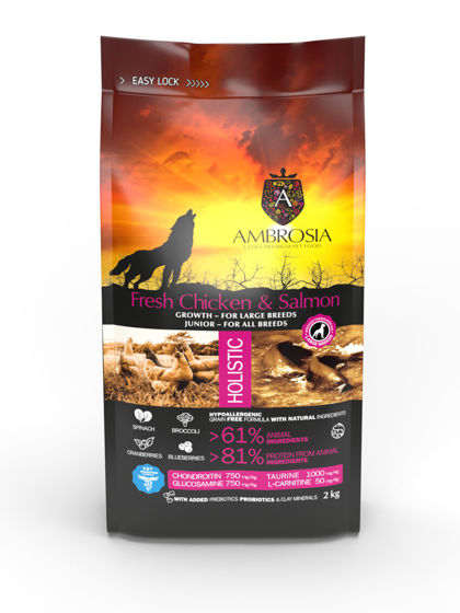 Picture of Ambrosia Grain Free Puppy Large Chicken & Salmon 12kg