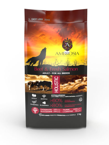 Picture of Ambrosia Grain Free Adult Beef & Fresh Salmon 2kg