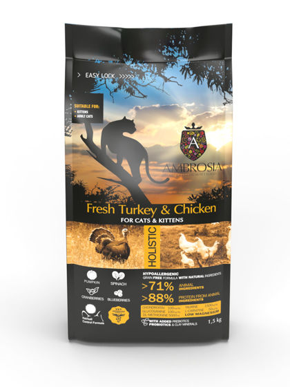 Picture of Ambrosia Grain Free Kitten Fresh Turkey & Chicken 1,5kg