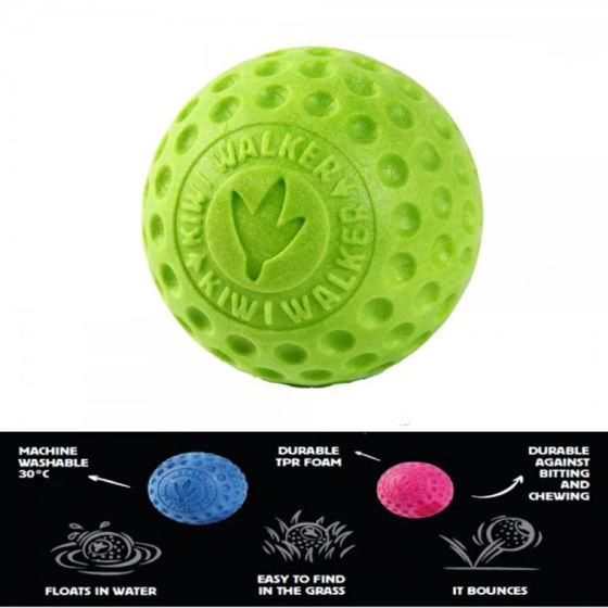 Εικόνα της Kiwi Walker Παιχνίδι Σκύλου Μπάλα Let`s Play Ball Πράσινο 9cm