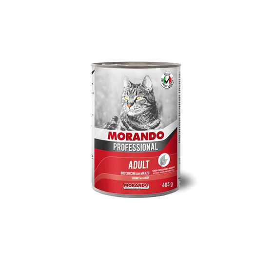 Εικόνα της Morando Professional Κονσέρβα Γάτας Κομματάκια Βοδινό 405gr