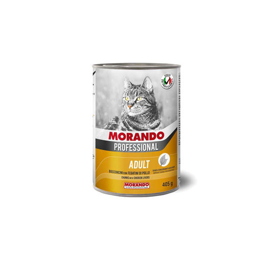 Εικόνα της Morando Professional Κονσέρβα Γάτας Κομματάκια Συκώτι Κοτόπουλου 405gr