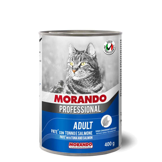 Εικόνα της Morando Professional Κονσέρβα Γάτας Πατέ Τόνος & Σολωμός 400gr