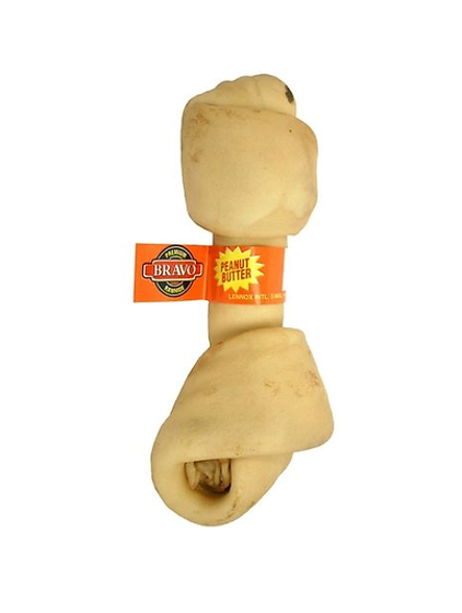 Εικόνα της Premium Bravo Rawhide Κόκκαλο Κόμπος Peanut Butter 15-18cm