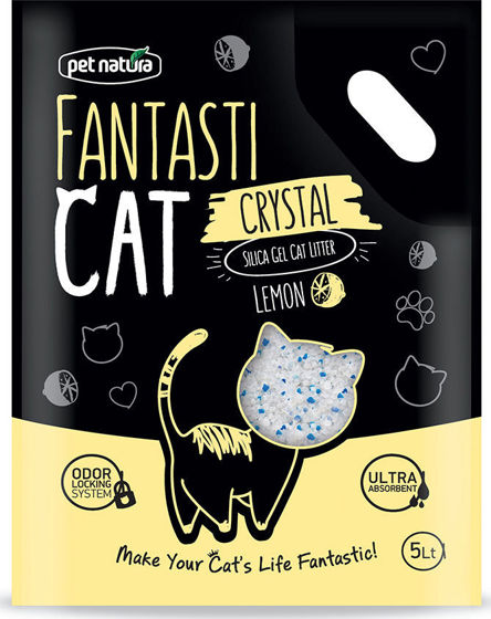 Εικόνα της Pet Natura Κρυσταλλική Άμμος Fantasti cat Crystal Λεμόνι 5lt