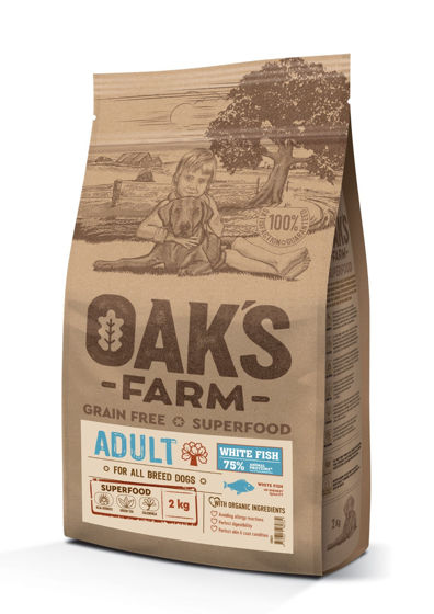 Εικόνα της Oak`s Farm Grain Free All Breed Adult White Fish 12kg