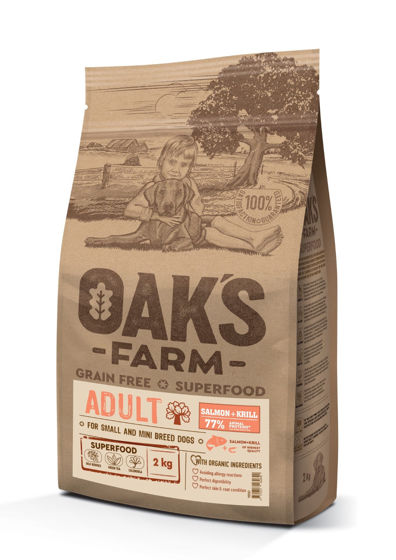 Εικόνα της Oak`s Farm Grain Free Small Breed Adult Salmon & Krill 2kg