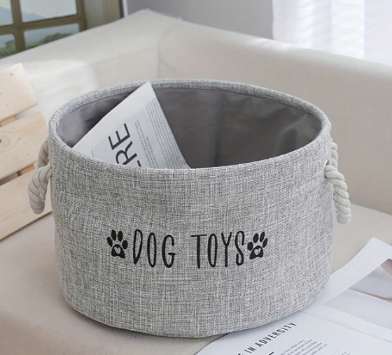 Εικόνα της Καλάθι Αποθήκευσης Παιχνιδιών Dog Toys Ασημένιο