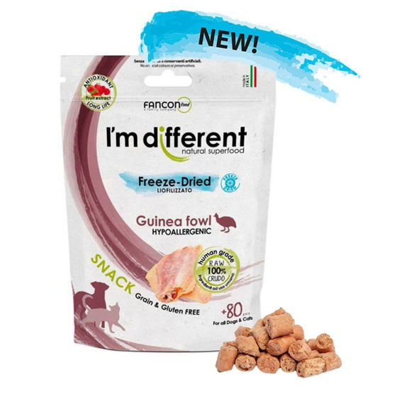 Εικόνα της I`m Different Λιχουδιά Freeze-Dried Για Σκύλους και Γάτες με Φραγκόκοτα 80pcs