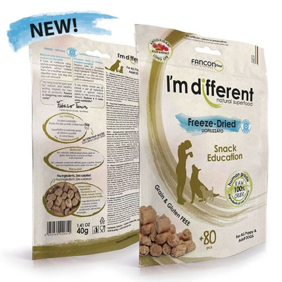 Εικόνα της I`m Different Λιχουδιά Freeze-Dried Για Κουτάβια & Ενήλικους Σκύλους 80pcs