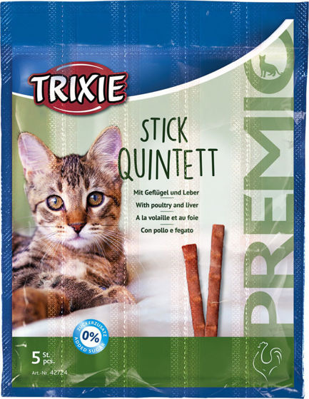 Εικόνα της Trixie Λιχουδιά Premio Stick Quintett Με Πουλερικά & Συκώτι (5 x 5gr)