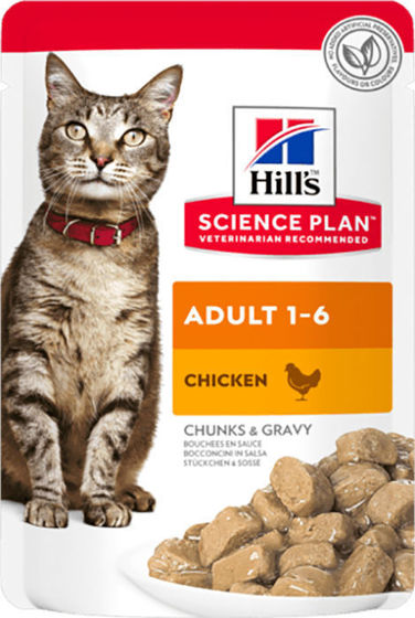Εικόνα της Hill’s Science Plan Adult Υγρή Τροφή Γάτας με Κοτόπουλο 85gr