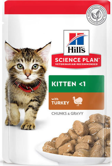Εικόνα της Hill’s Science Plan Kitten Υγρή Τροφή με Γαλοπούλα 85gr (Φακελάκι) 2+1 Δώρο