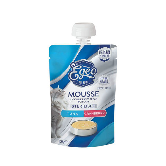 Εικόνα της Egeo Σνακ Γάτας Mousse Sterilized Τόνος, Krill & Cranberry 100gr