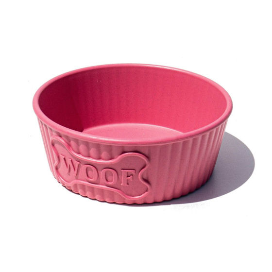 Εικόνα της Tarhong  Μπολ Woof Ribbed Ροζ