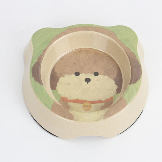 Εικόνα της Denik Pet Bamboo Μπολ Σκύλου Καφέ 250ml - 16cm