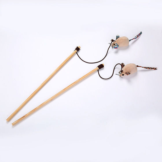 Εικόνα της Denik Pet Διαδραστικό Ραβδί Γάτας Ποντίκι Με Καφέ Αυτιά