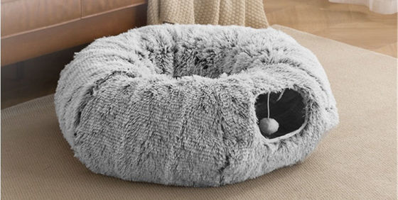 Εικόνα της Denik Φωλιά -Τούνελ  Γάτας Με Μπαλάκι Γκρι 82cm