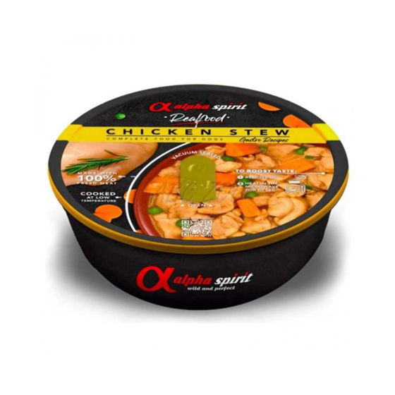 Εικόνα της Alpha Spirit Real Food Μαγειρευτό Φαγητό Σκύλου Με Κοτόπουλο 280gr