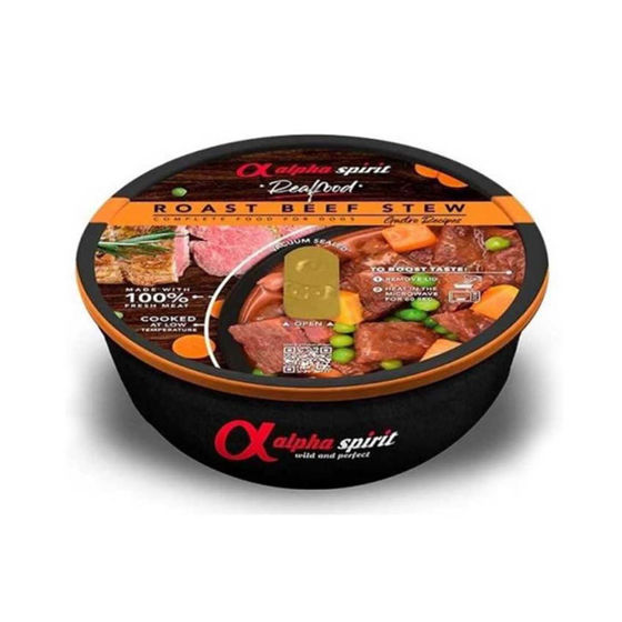 Εικόνα της Alpha Spirit Real Food Μαγειρευτό Φαγητό Σκύλου Με Μοσχάρι 280gr