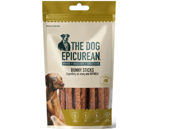 Εικόνα της The Dog Epicurean Λιχουδιές Σε Στικς Για Σκύλους Από Κουνέλι 100gr