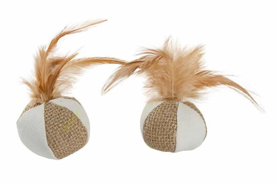 Εικόνα της Pawcare Παιχνίδι Γάτας  Μπαλάκι Με Φτερά  Σετ 2τμχ  5cm