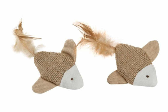 Εικόνα της Pawcare Παιχνίδι Γάτας  Ψαράκι Με Φτερά  Σετ 2τμχ  6cm