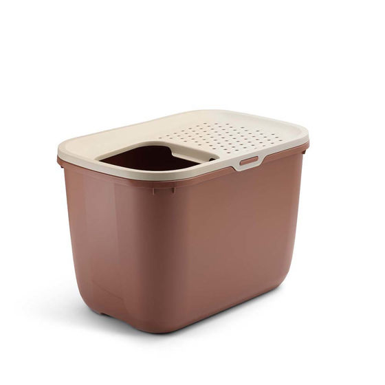 Εικόνα της Savic Κλειστή Λεκάνη Γάτας Hop In Μπεζ- Κεραμιδί (58.5x39x39cm)