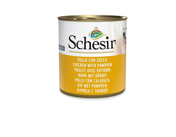 Εικόνα της Schesir Κονσέρβα Σκύλου Σε Ζελέ Κοτόπουλο με κολοκύθα  285gr