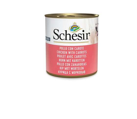 Εικόνα της Schesir Κονσέρβα Σκύλου Σε Ζελέ Κοτόπουλο με καρότα  285gr