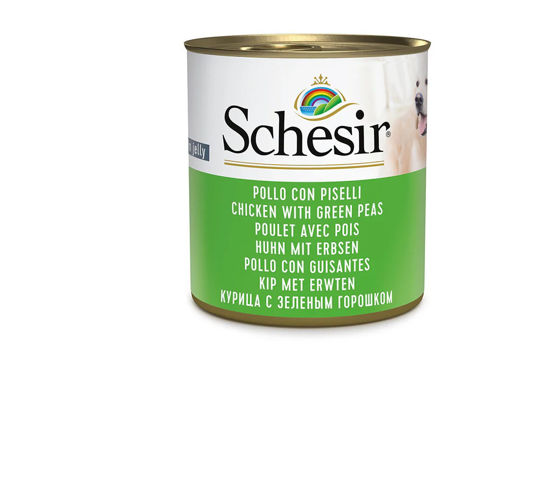 Εικόνα της Schesir Κονσέρβα Σκύλου Σε Ζελέ  Κοτόπουλο Με Αρακά  285gr