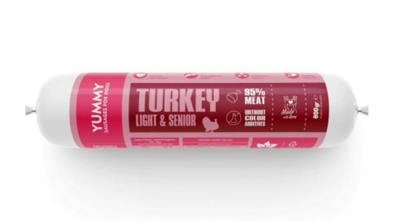 Εικόνα της Nature`s Food Yummy Σαλάμι Σκύλου Light & Senior Γαλοπούλα 800gr