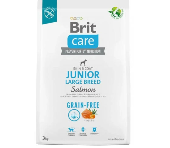 Εικόνα της Brit Care Dog Grain Free Junior Large Salmon 3kg