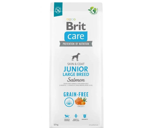 Εικόνα της Brit Care Dog Grain Free Junior Large Salmon 12kg