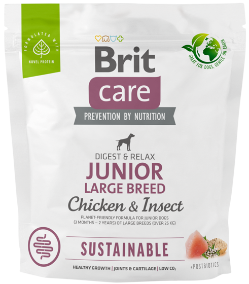 Εικόνα της Brit Care Dog Sustainable Junior Large Chiken & Insect 1kg