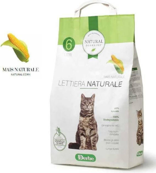 Εικόνα της Natural Derma Pet Cat Άμμος Γάτας Καλαμποκιού Scented 6L (2.85kg)