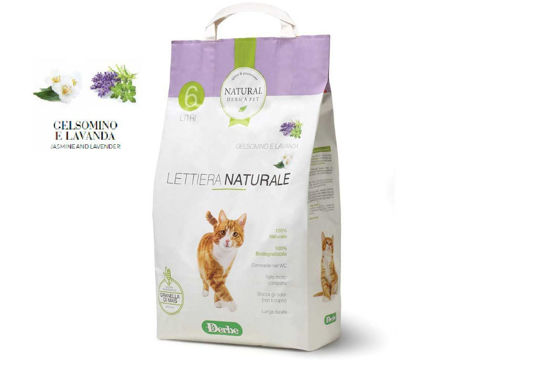 Εικόνα της Natural Derma Pet  Άμμος Γάτας Καλαμποκιού Γιασεμί & Λεβάντα 6L (2,85kg)
